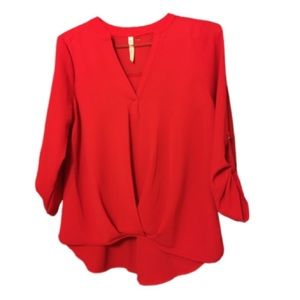 NY collection blouse red size large